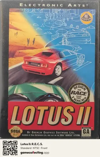 Lotus II: R.E.C.S. Sega Mega Drive / Genesis, NTSC box front