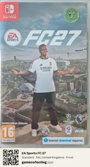 EA Sports FC 27 Nintendo Switch, United Kingdom box front
