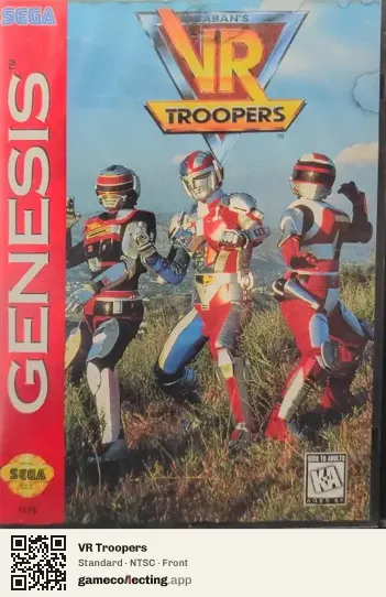VR Troopers Sega Mega Drive / Genesis, NTSC box front