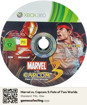 Marvel vs. Capcom 3: Fate of Two Worlds Xbox 360, PAL disc