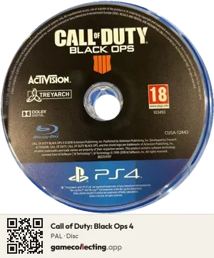 Call of Duty: Black Ops 4 PlayStation 4, PAL disc