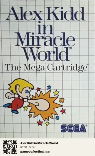 Alex Kidd in Miracle World Sega Master System, NTSC box front