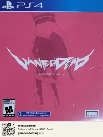 Wanted: Dead PlayStation 4, NTSC box front