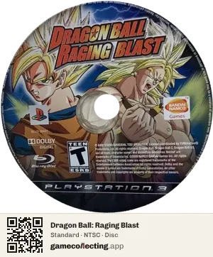 Dragon Ball: Raging Blast PlayStation 3, NTSC disc