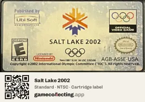 Salt Lake 2002 Game Boy Advance, NTSC cartridge label