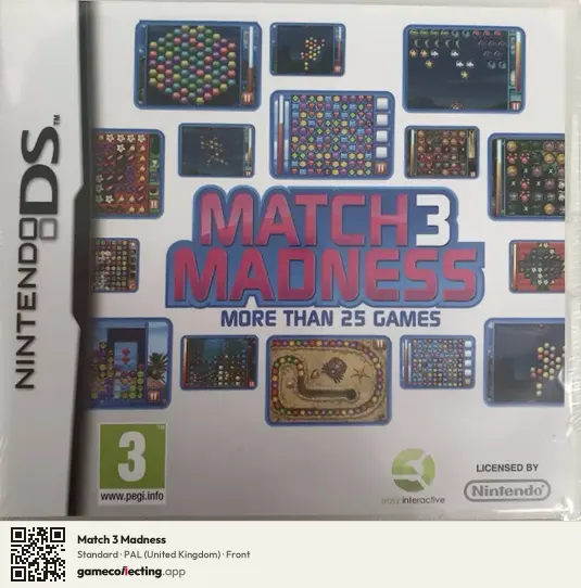 Match 3 Madness Nintendo DS, United Kingdom box front