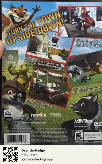 Over the Hedge PlayStation 2, NTSC box back