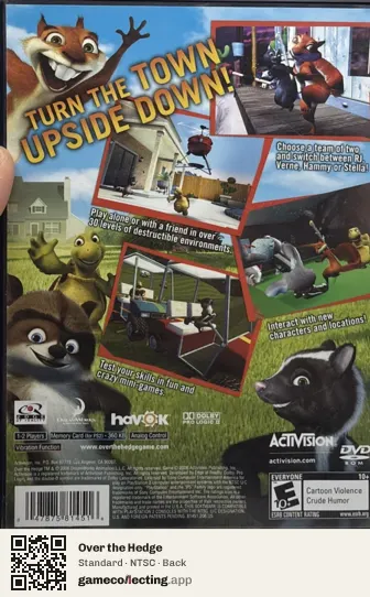 Over the Hedge PlayStation 2, NTSC box back