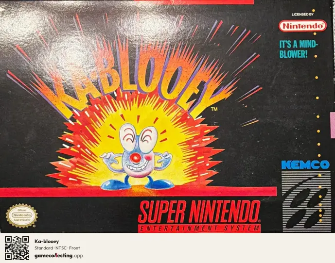 Ka-blooey Super Nintendo Entertainment System, NTSC box front