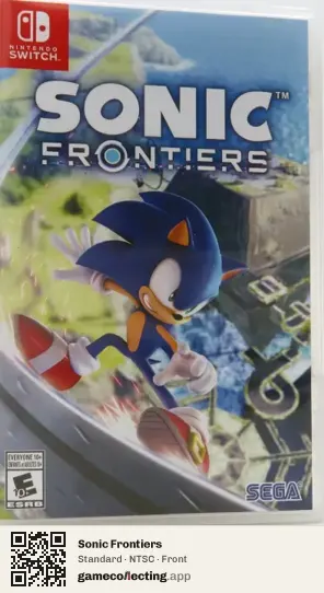 Sonic Frontiers Nintendo Switch, NTSC box front