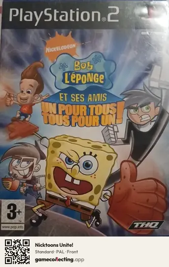 Nicktoons Unite! PlayStation 2, PAL box front