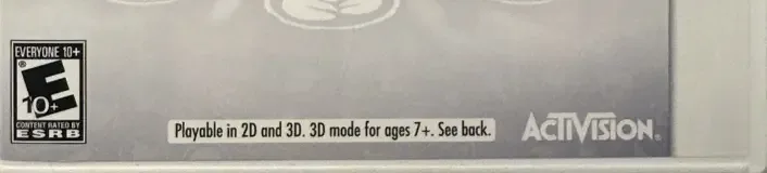 Skylanders: Spyro's Adventure, the ESRB box on its front