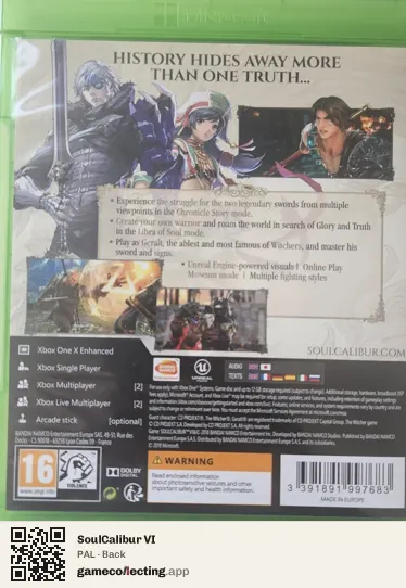 SoulCalibur VI Xbox One, PAL box back