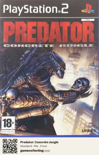Predator: Concrete Jungle PlayStation 2, PAL box front