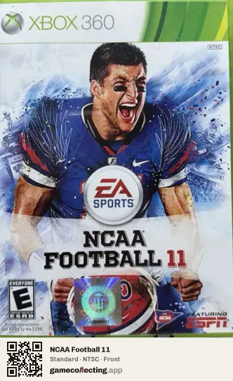 NCAA Football 11 Xbox 360, NTSC box front