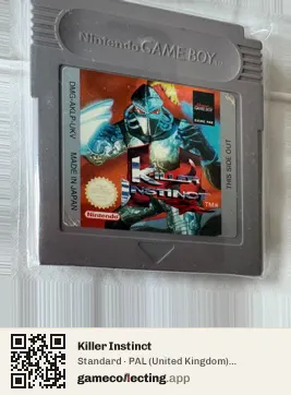 Killer Instinct Game Boy, PAL cartridge label