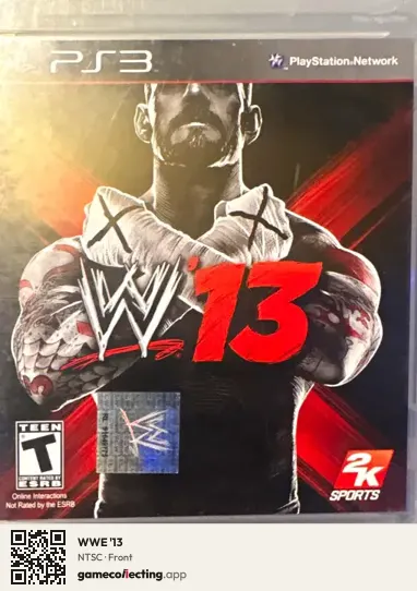 WWE '13 PlayStation 3, NTSC box front