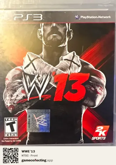 WWE '13 PlayStation 3, NTSC box front