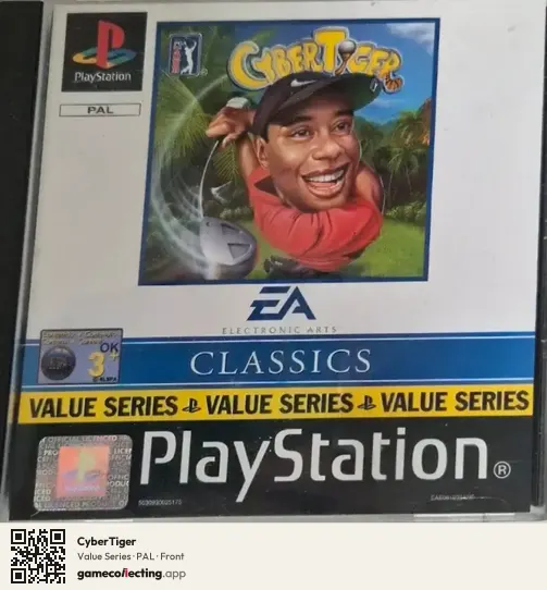 CyberTiger PlayStation, PAL box front