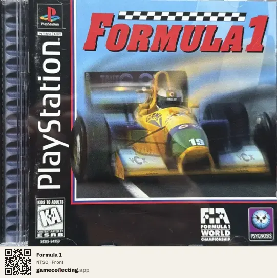 Formula 1 PlayStation, NTSC box front