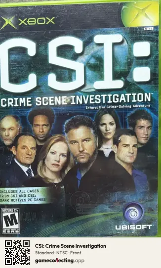 CSI: Crime Scene Investigation Xbox, NTSC box front