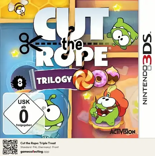 Cut the Rope: Triple Treat Nintendo 3DS, Germany box front