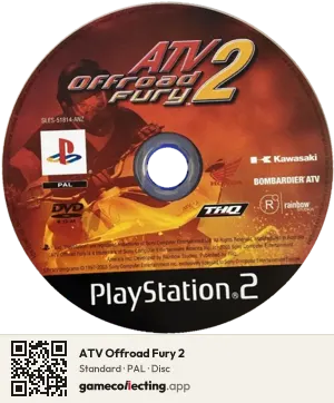 ATV Offroad Fury 2 PlayStation 2, PAL disc