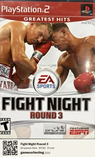 Fight Night Round 3 PlayStation 2, NTSC box front
