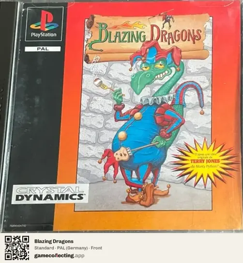 Blazing Dragons PlayStation, Germany box front