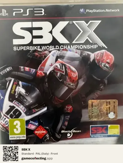 SBK X PlayStation 3, Italy box front