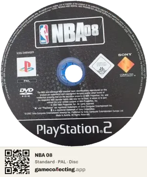NBA 08 PlayStation 2, PAL disc