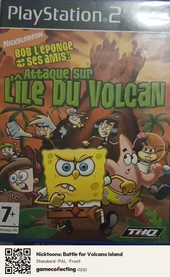 Nicktoons: Battle for Volcano Island PlayStation 2, PAL box front