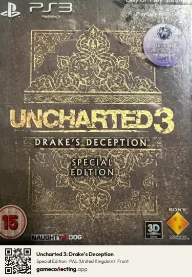 Uncharted 3: Drake's Deception PlayStation 3, United Kingdom box front