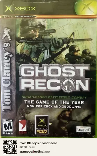 Tom Clancy's Ghost Recon Xbox, NTSC box front