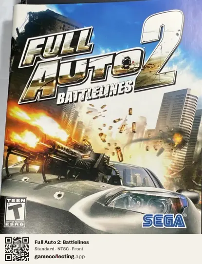 Full Auto 2: Battlelines PlayStation 3, NTSC box front