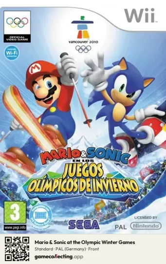 Mario & Sonic at the Olympic Winter Games Nintendo Wii, Germany box front