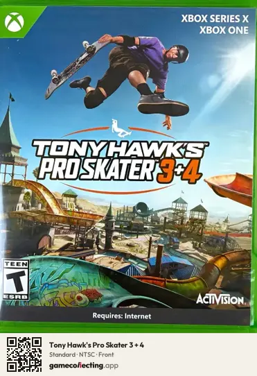 Tony Hawk's Pro Skater 3 + 4 Xbox Series X, NTSC box front