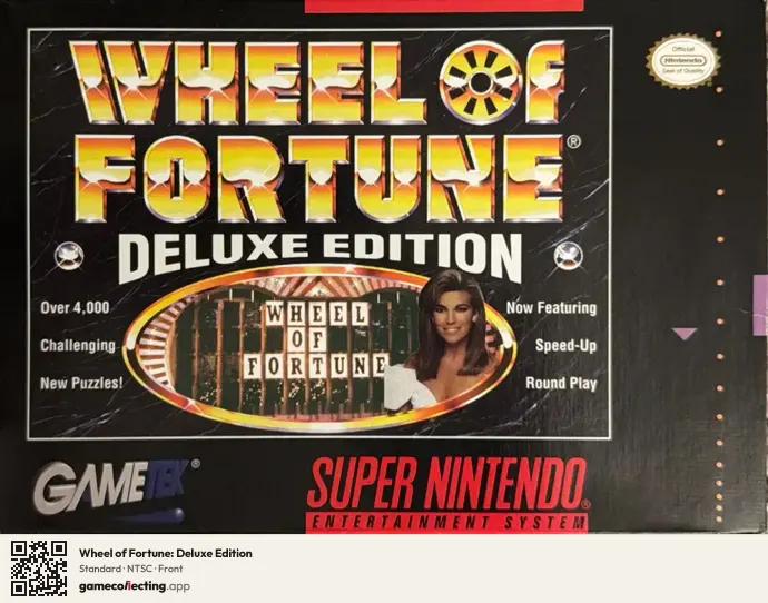 Wheel of Fortune: Deluxe Edition Super Nintendo Entertainment System, NTSC box front