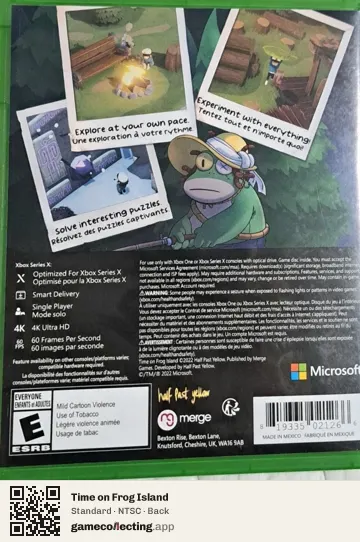 Time on Frog Island Xbox One, NTSC box back