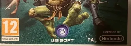 Teenage Mutant Ninja Turtles: Smash-Up, the PEGI square on its front