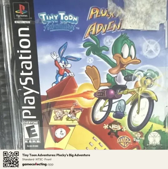 Tiny Toon Adventures: Plucky's Big Adventure PlayStation, NTSC box front