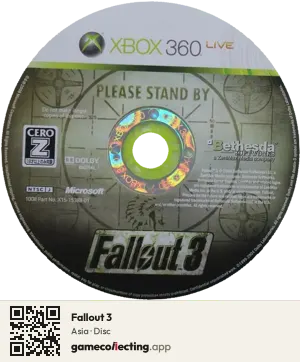 Fallout 3 Xbox 360, Asia disc