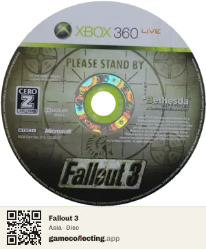 Fallout 3 Xbox 360, Asia disc