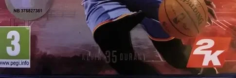 NBA 2K15, the PEGI square on its front