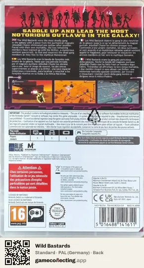 Wild Bastards Nintendo Switch, Germany box back
