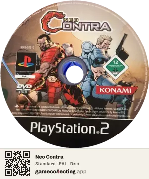 Neo Contra PlayStation 2, PAL disc