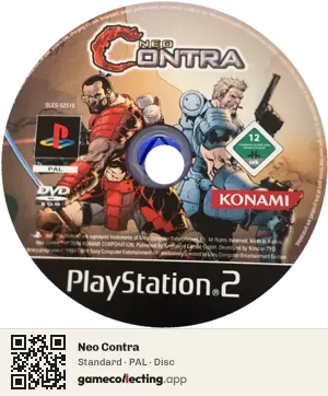 Neo Contra PlayStation 2, PAL disc