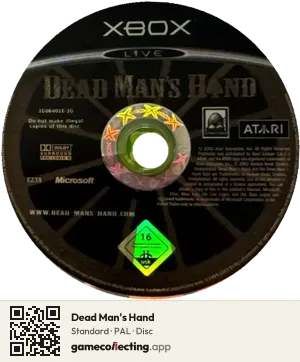 Dead Man's Hand Xbox, PAL disc