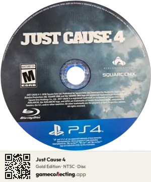 Just Cause 4 PlayStation 4, NTSC disc