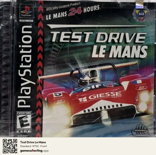 Test Drive Le Mans PlayStation, NTSC box front